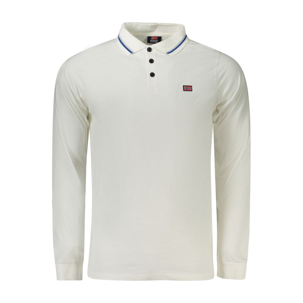 Norway 1963 White Cotton Men Polo Shirt by Norway 1963