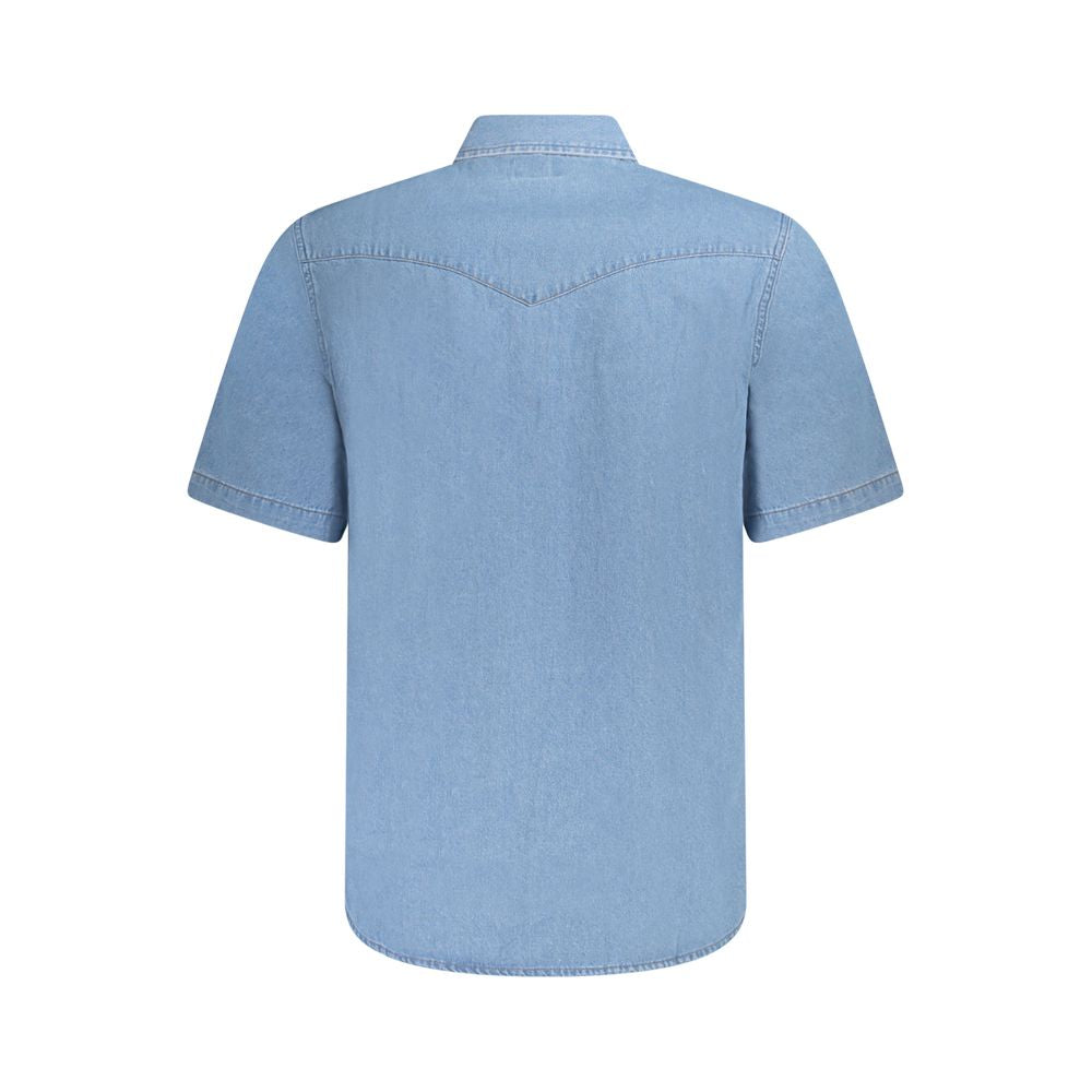 Wrangler Light Blue Cotton Men Shirt by Wrangler