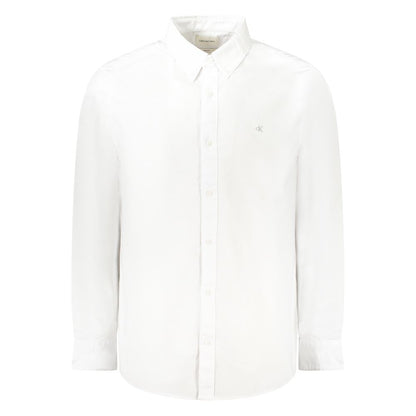 Calvin Klein White Cotton Men Shirt by Calvin Klein