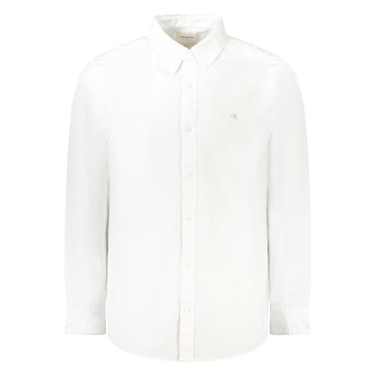 Calvin Klein White Cotton Men Shirt by Calvin Klein