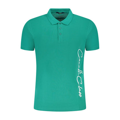 Polo Cavalli Class en coton vert pour homme