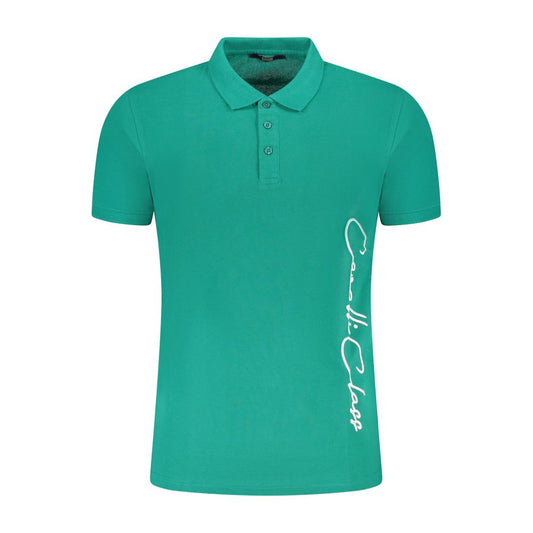 Polo Cavalli Class en coton vert pour homme