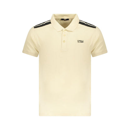 Polo Cavalli Class en coton beige pour homme