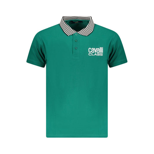 Polo Cavalli Class en coton vert pour homme