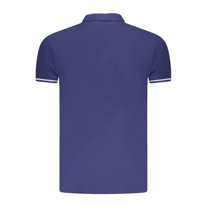 Polo Cavalli Class en coton bleu pour homme