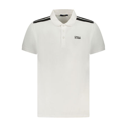 Polo Cavalli Class en coton blanc pour homme