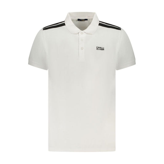 Polo Cavalli Class en coton blanc pour homme