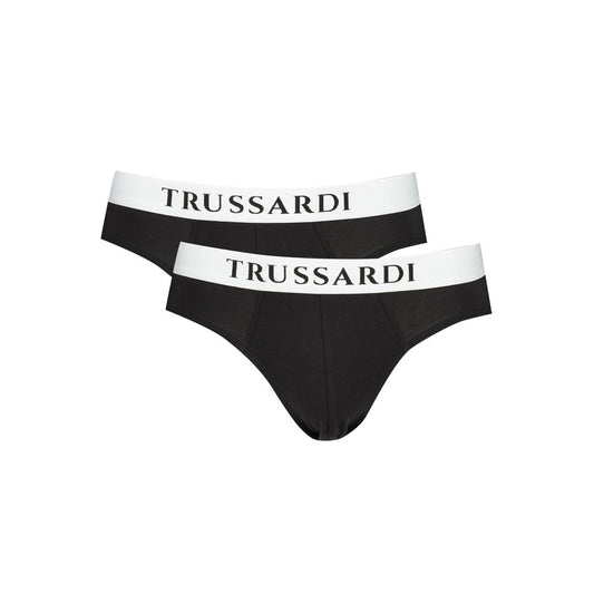 Pack de sous-vêtements pour homme en coton noir Trussardi