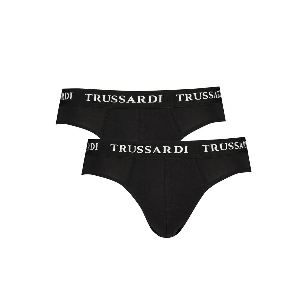 Pack de sous-vêtements pour homme en coton noir Trussardi