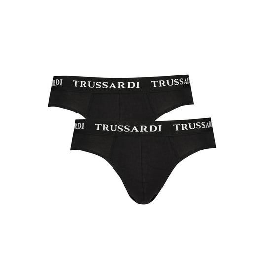 Pack de sous-vêtements pour homme en coton noir Trussardi
