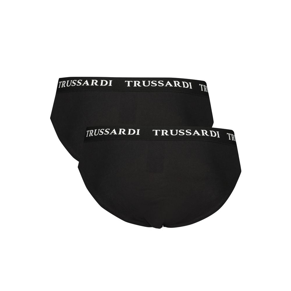 Pack de sous-vêtements pour homme en coton noir Trussardi