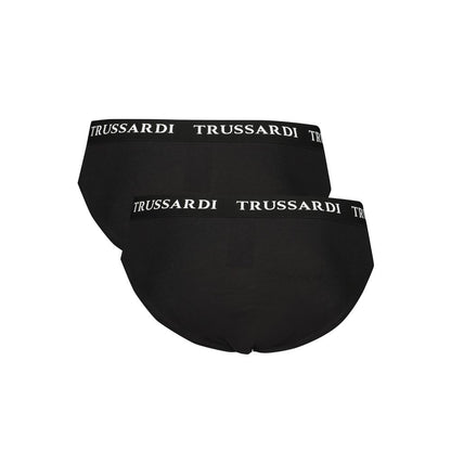 Pack de sous-vêtements pour homme en coton noir Trussardi