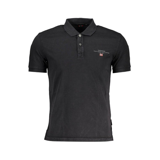Polo Napapijri en coton noir pour homme