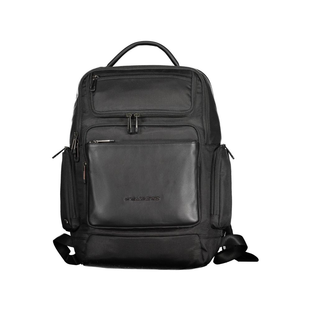Sac à dos Piquadro noir en polyéthylène recyclé pour homme