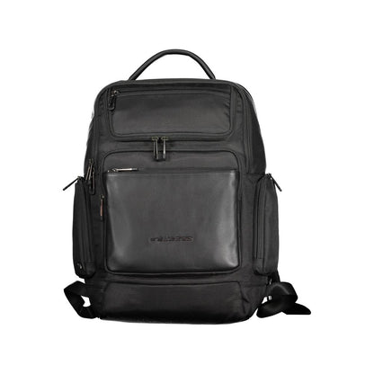 Sac à dos Piquadro noir en polyéthylène recyclé pour homme