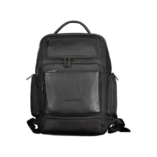 Sac à dos Piquadro noir en polyéthylène recyclé pour homme