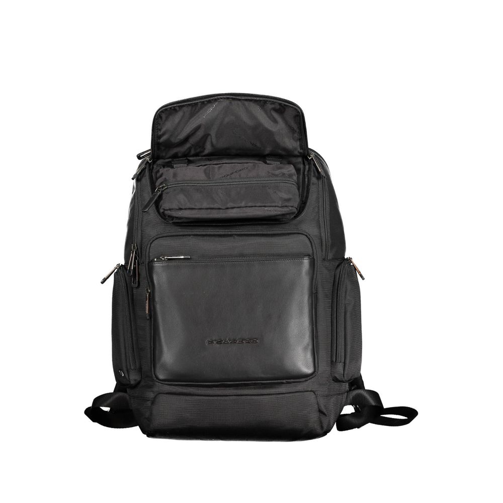 Sac à dos Piquadro noir en polyéthylène recyclé pour homme