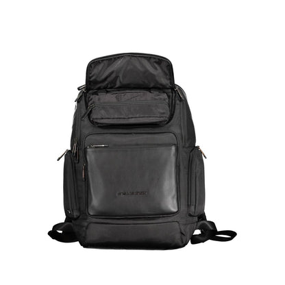 Sac à dos Piquadro noir en polyéthylène recyclé pour homme