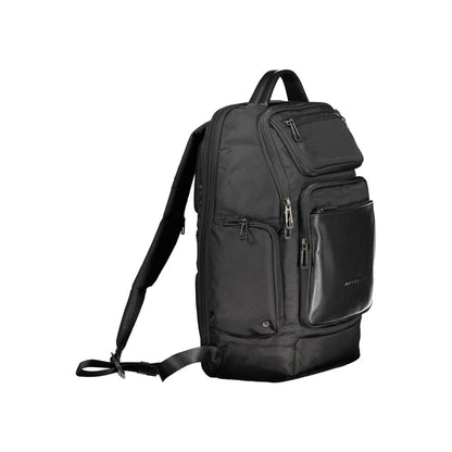 Sac à dos Piquadro noir en polyéthylène recyclé pour homme