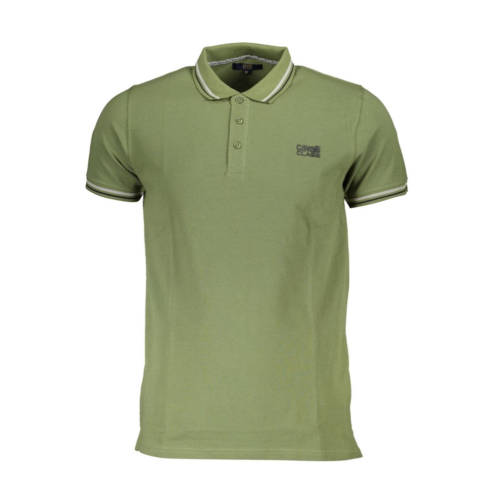 Polo Cavalli Class en coton vert pour homme