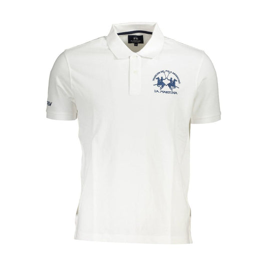 Polo homme en coton blanc La Martina