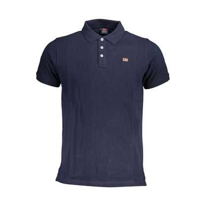 Polo bleu en coton pour homme, Norvège 1963