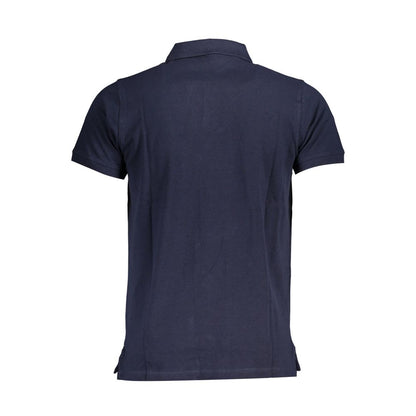 Polo bleu en coton pour homme, Norvège 1963