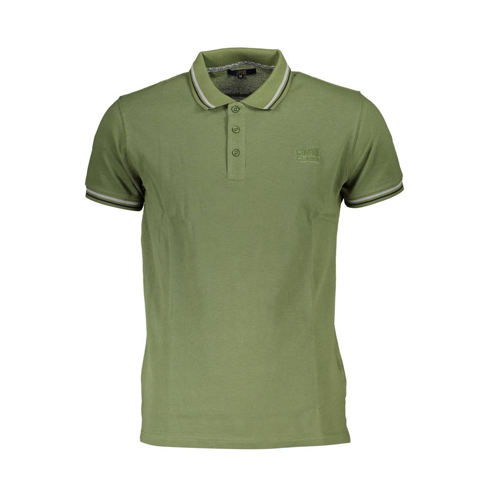Polo Cavalli Class en coton vert pour homme