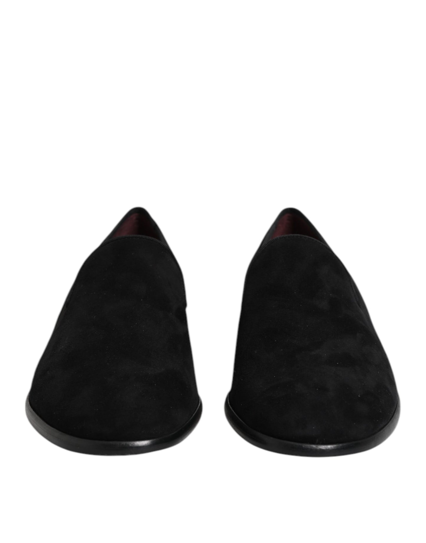 Mocassins à enfiler en daim noir Dolce &amp; Gabbana, chaussures habillées