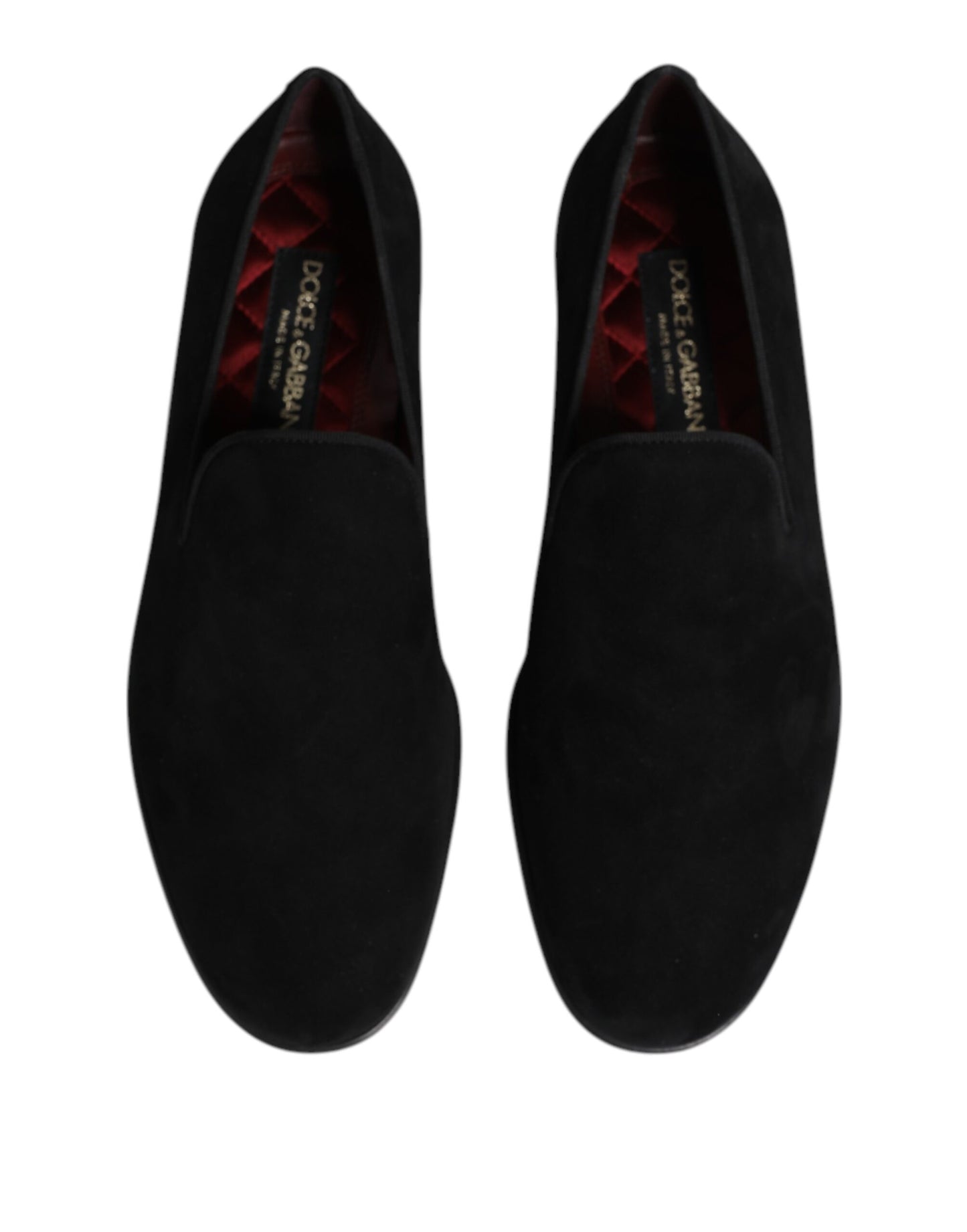 Mocassins à enfiler en daim noir Dolce &amp; Gabbana, chaussures habillées