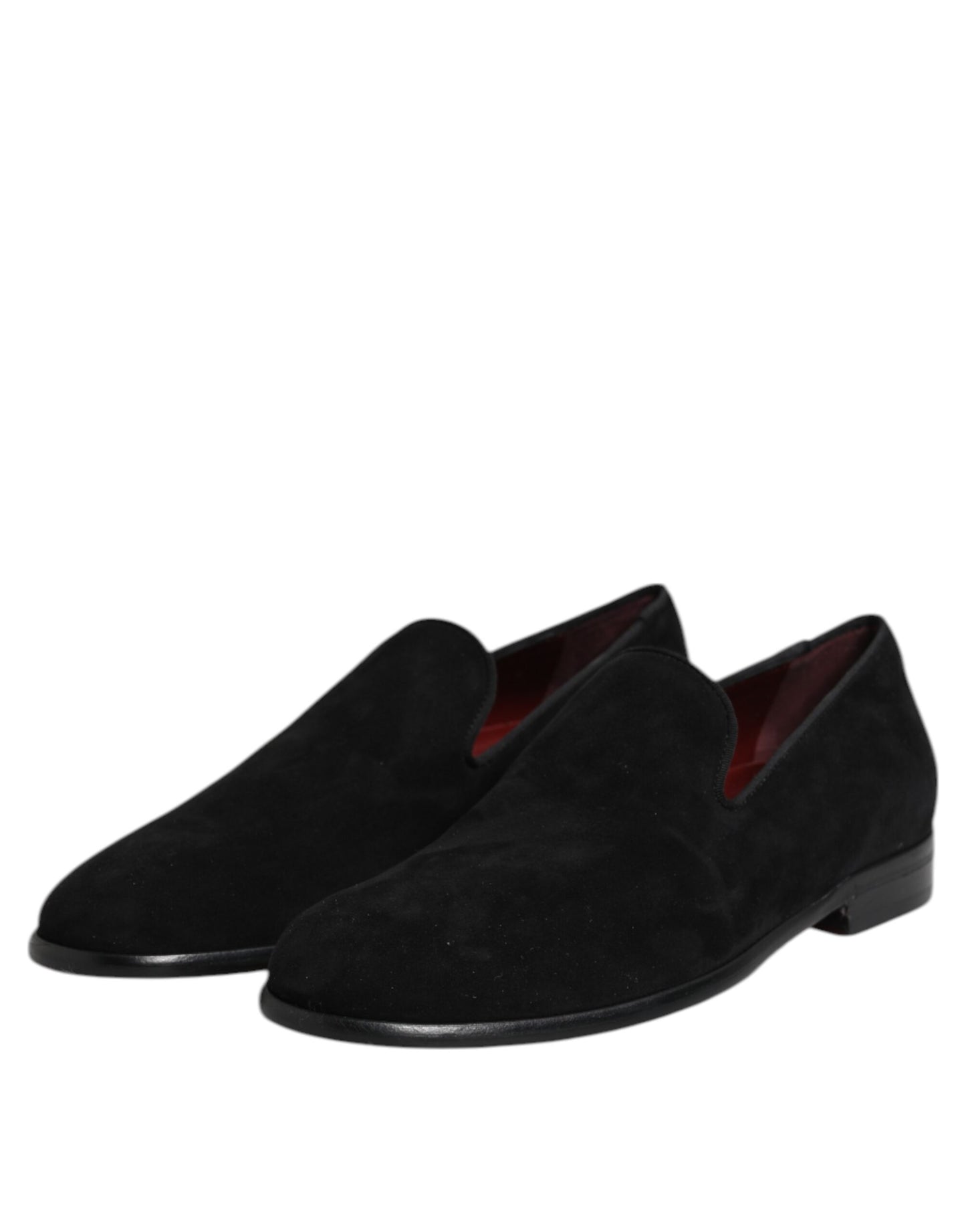 Mocassins à enfiler en daim noir Dolce &amp; Gabbana, chaussures habillées