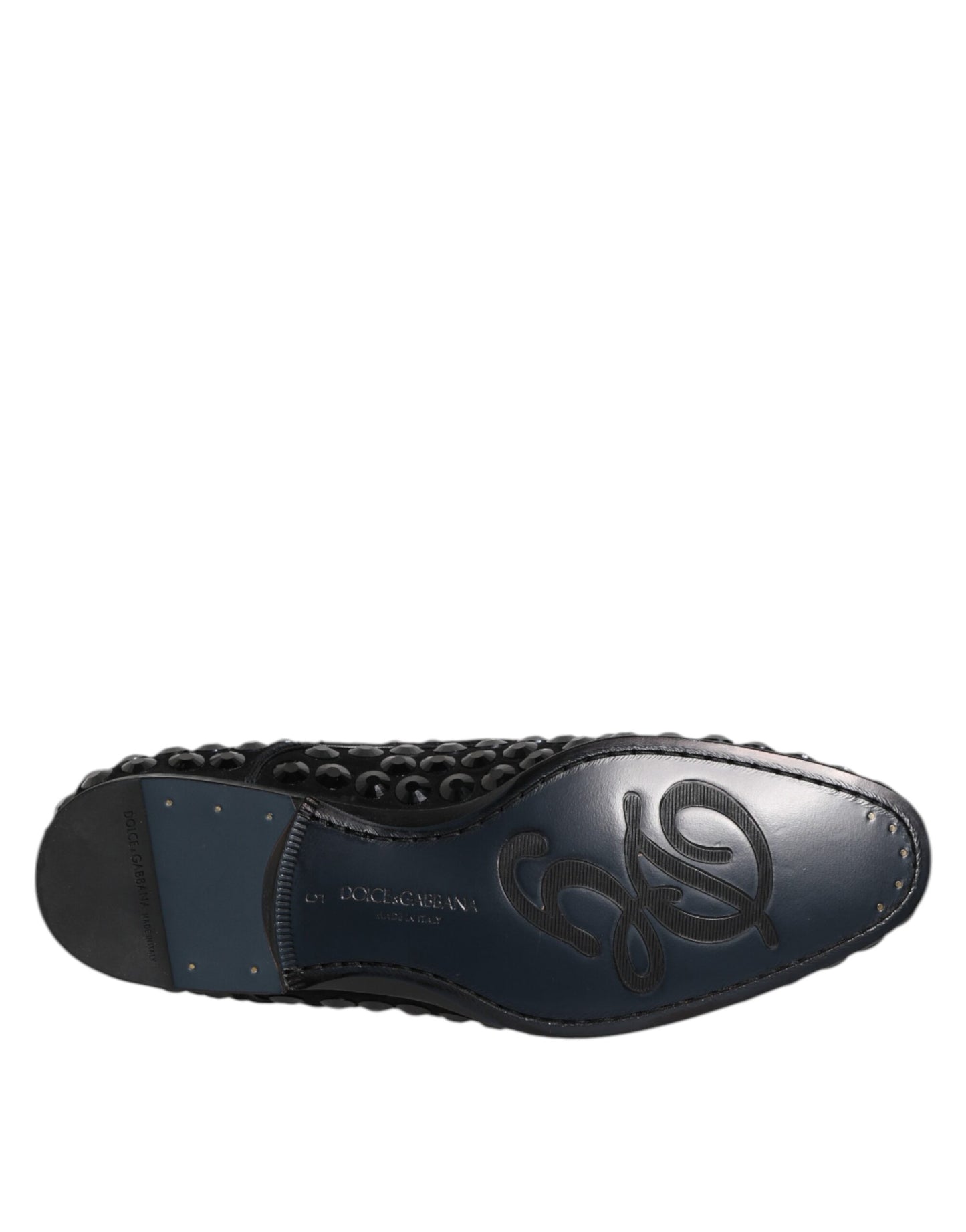 Dolce & Gabbana Black Suede Strass Derby Formal Shoes by Dolce & Gabbana