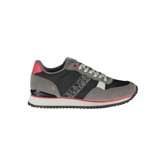 Napapijri Sleek Black Lace-Up Sports Sneakers
