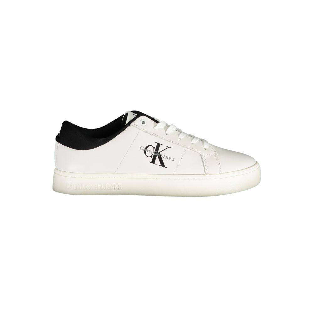 Calvin Klein White Polyester Sneaker by Calvin Klein