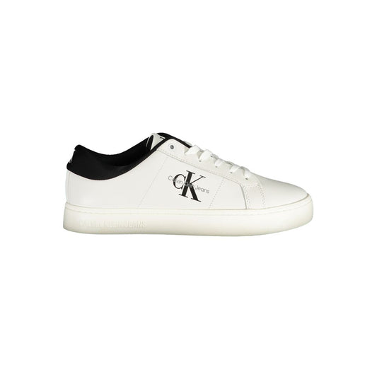 Calvin Klein White Polyester Sneaker by Calvin Klein