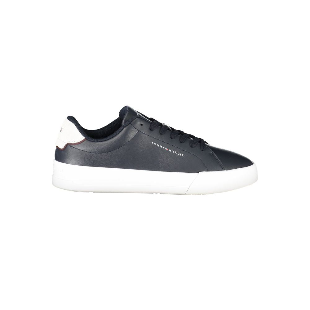 Tommy Hilfiger Blue Leather Men Sneaker by Tommy Hilfiger