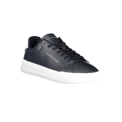 Tommy Hilfiger Blue Leather Men Sneaker by Tommy Hilfiger