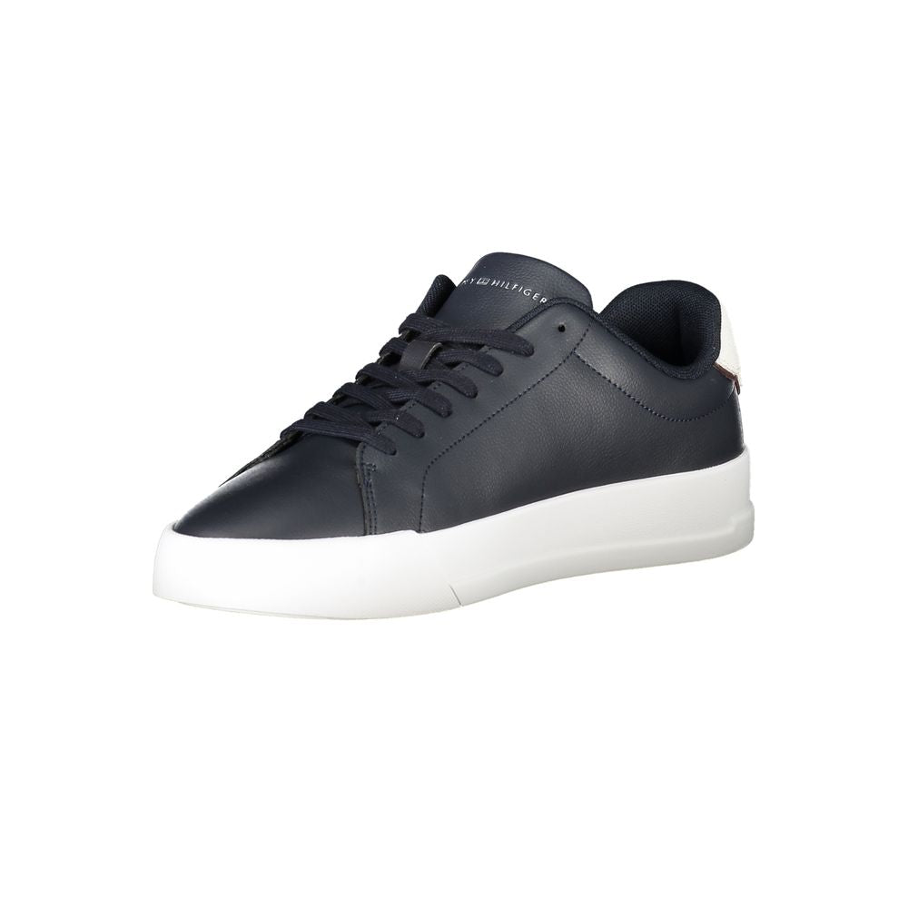 Tommy Hilfiger Blue Leather Men Sneaker by Tommy Hilfiger