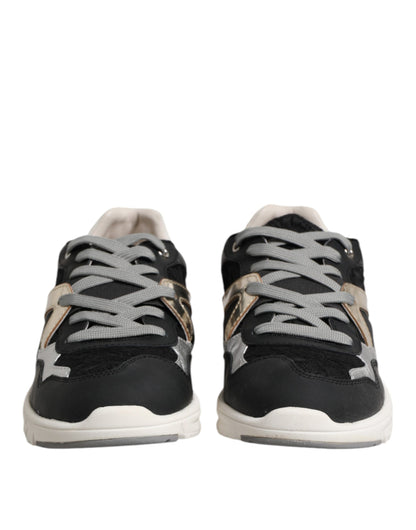 Dolce & Gabbana Multicolor Leather Suede Low Top Sneaker Shoes by Dolce & Gabbana