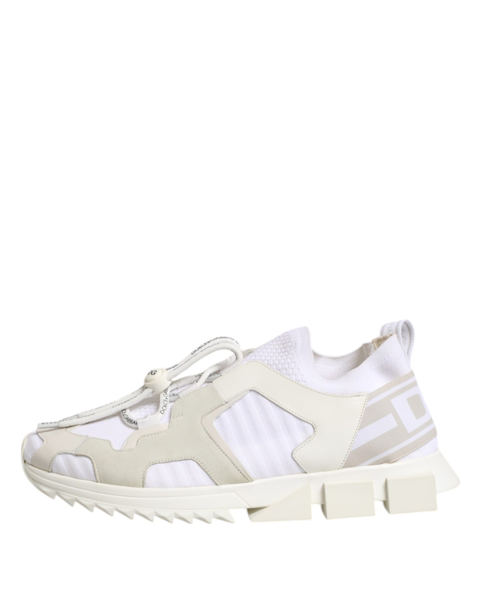 Dolce & Gabbana White Mesh Sorrento Trekking Sneakers Shoes by Dolce & Gabbana