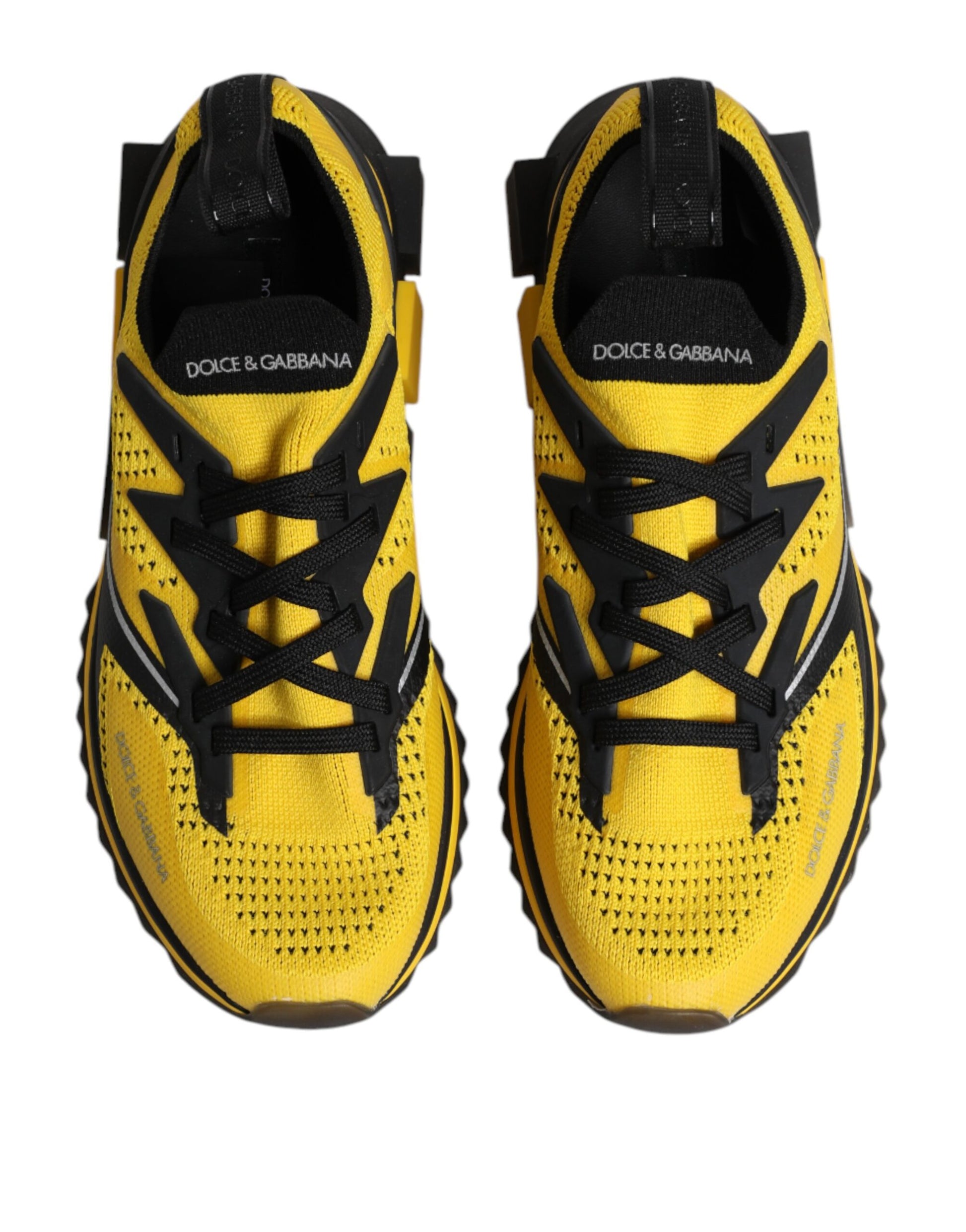 Dolce & Gabbana Yellow SORRENTO Sport Stretch Sneakers Shoes by Dolce & Gabbana