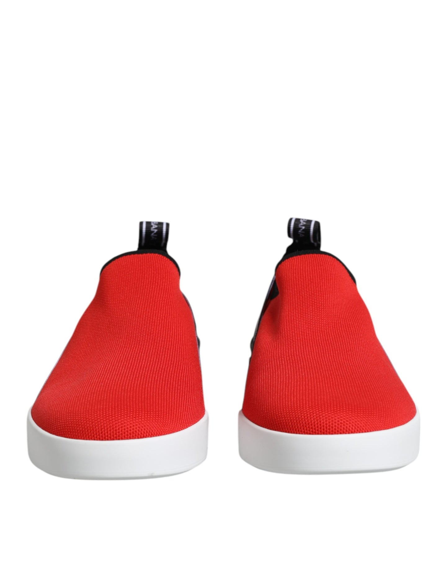Dolce & Gabbana Red Logo Low Top Slip On Men Sneakers Shoes by Dolce & Gabbana