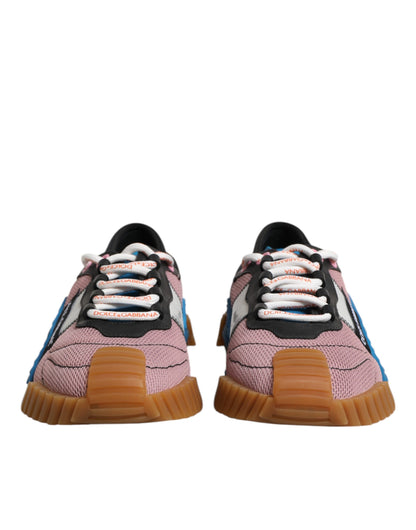 Dolce & Gabbana Multicolor Lace Up Low Top NS1 Sneakers Shoes by Dolce & Gabbana