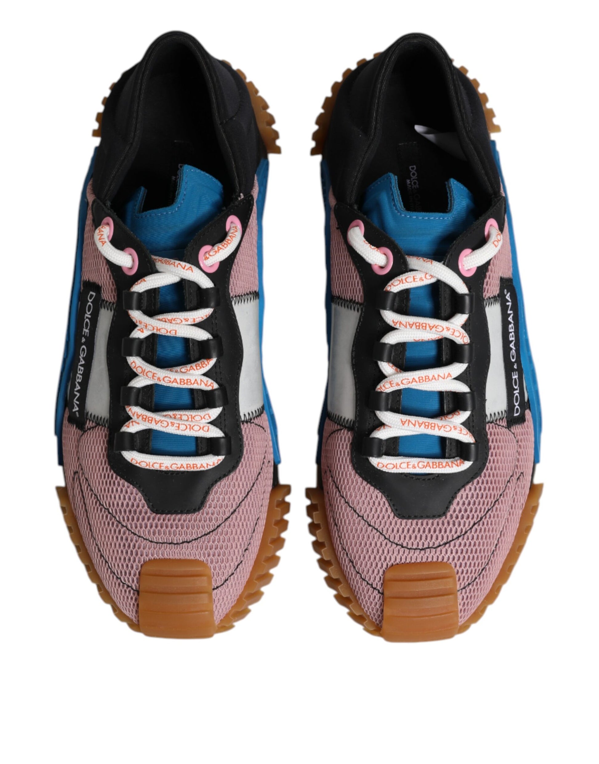 Dolce & Gabbana Multicolor Lace Up Low Top NS1 Sneakers Shoes by Dolce & Gabbana