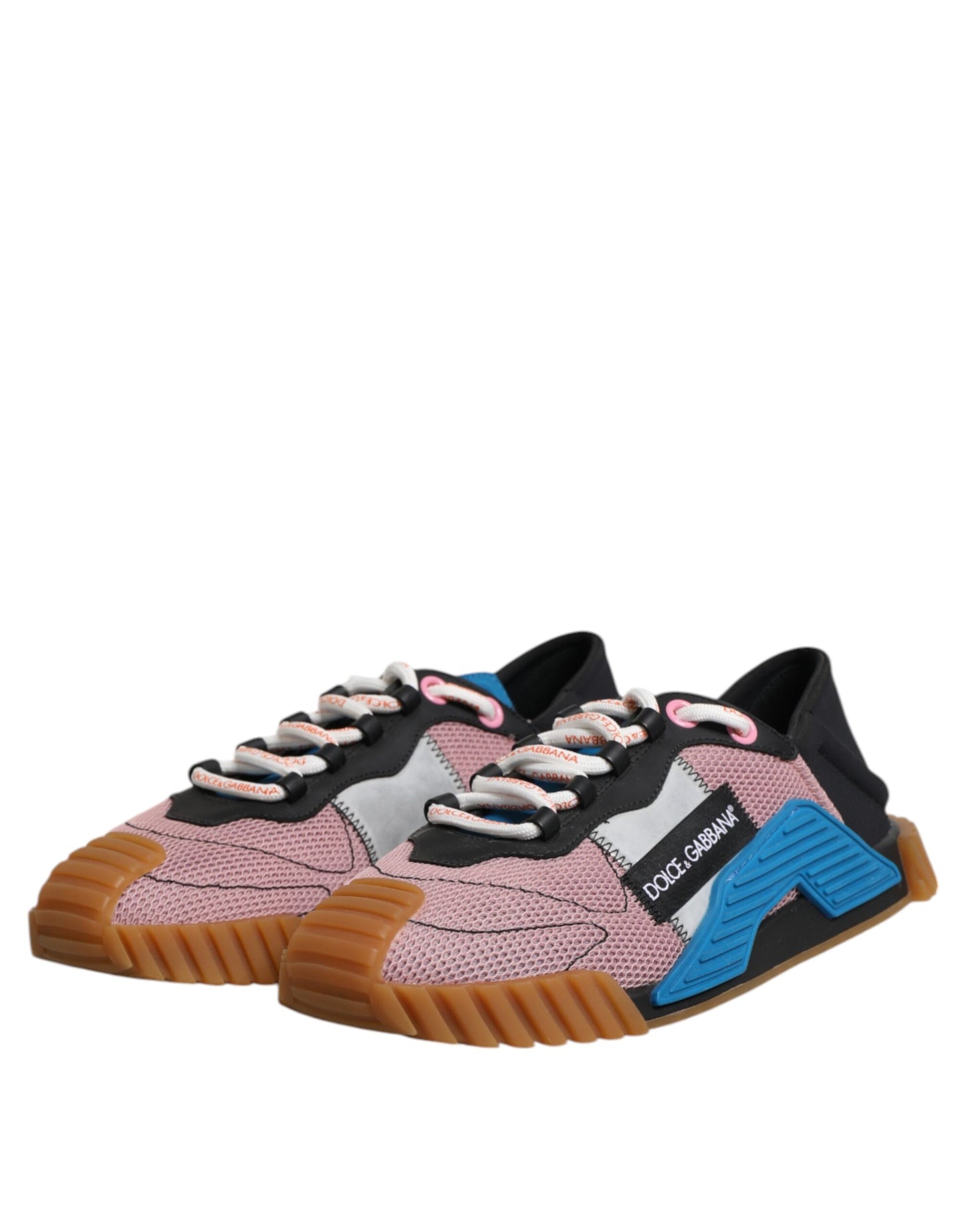 Dolce & Gabbana Multicolor Lace Up Low Top NS1 Sneakers Shoes by Dolce & Gabbana