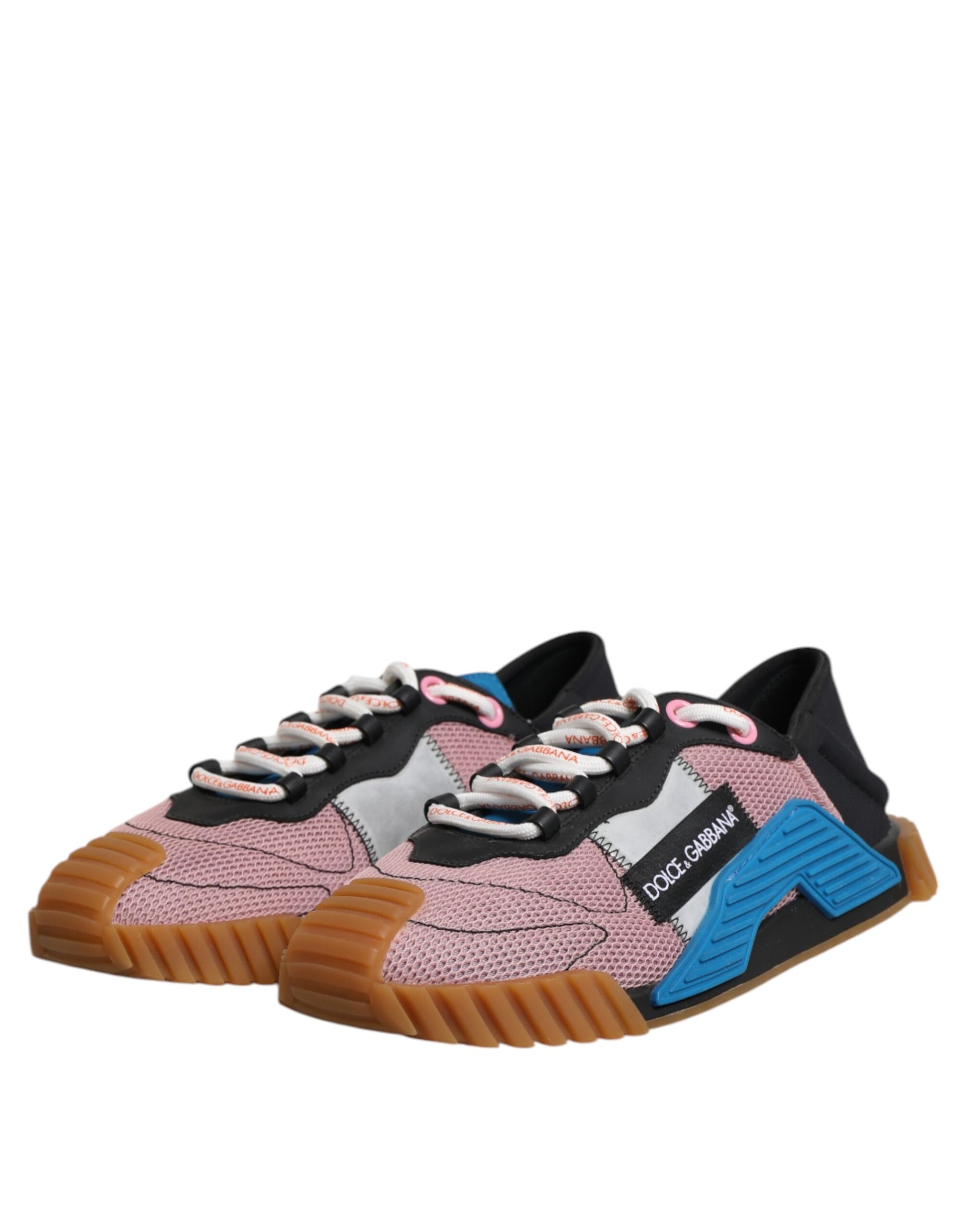 Dolce & Gabbana Multicolor Lace Up Low Top NS1 Sneakers Shoes by Dolce & Gabbana