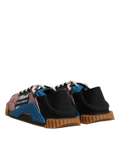 Dolce & Gabbana Multicolor Lace Up Low Top NS1 Sneakers Shoes by Dolce & Gabbana