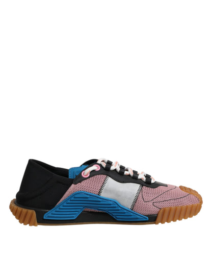 Dolce & Gabbana Multicolor Lace Up Low Top NS1 Sneakers Shoes by Dolce & Gabbana