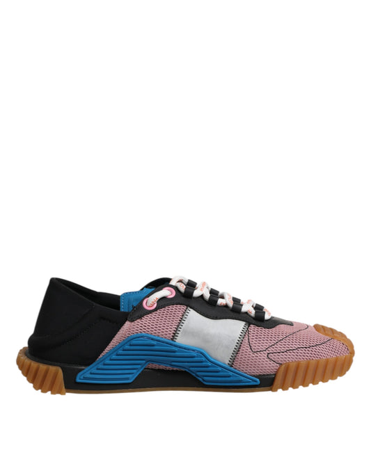 Dolce & Gabbana Multicolor Lace Up Low Top NS1 Sneakers Shoes by Dolce & Gabbana