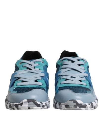 Dolce & Gabbana Multicolor Lace Up Low Top Men Sneakers Shoes by Dolce & Gabbana